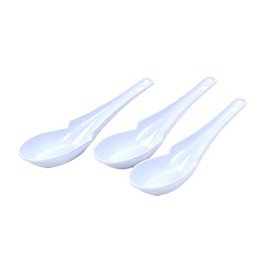 Pearl Metal CC-1561 Astragalus Spoon, Set of 3, Includes Hook, Dishwasher Safe, Ramen, Bowl, White, Chinese House