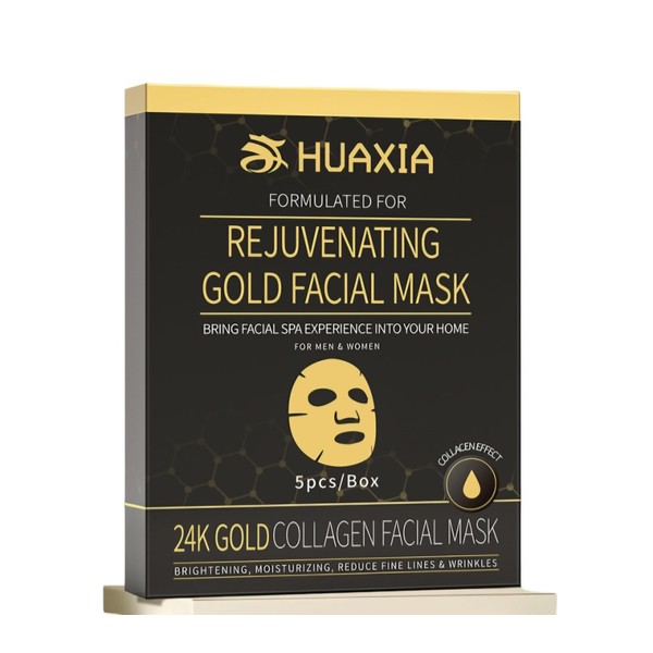 Huaxia 24K Gold Rejuvenating Hydro Collagen Facial Mask for Skin