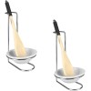 Home Basics Standing Spoon Rest with Ceramic Tray and Wooden