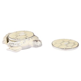 Set of 4 Sea Turtle Drink Coasters with Holder