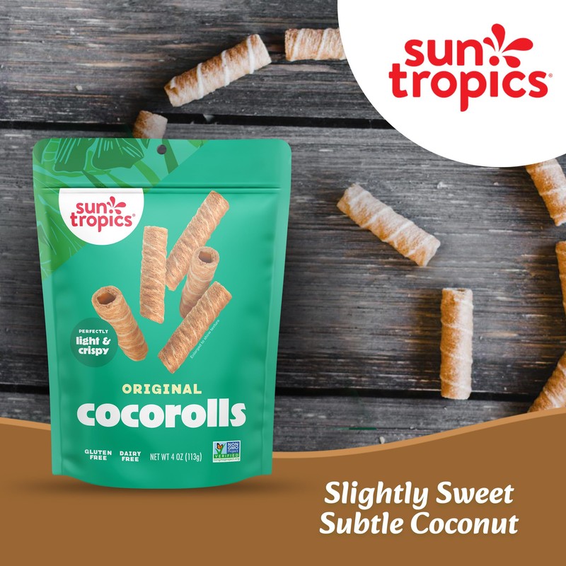 Sun Tropics CocoRolls Original Flavor 4 oz – Crispy Coconut
