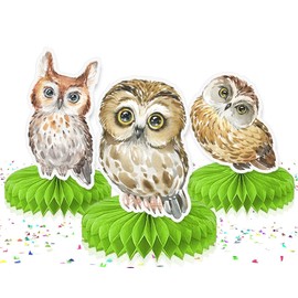 Whimsical Owl 5-Piece Table Honeycombs Centerpiece Set - Adorable Decor for Any Occasion