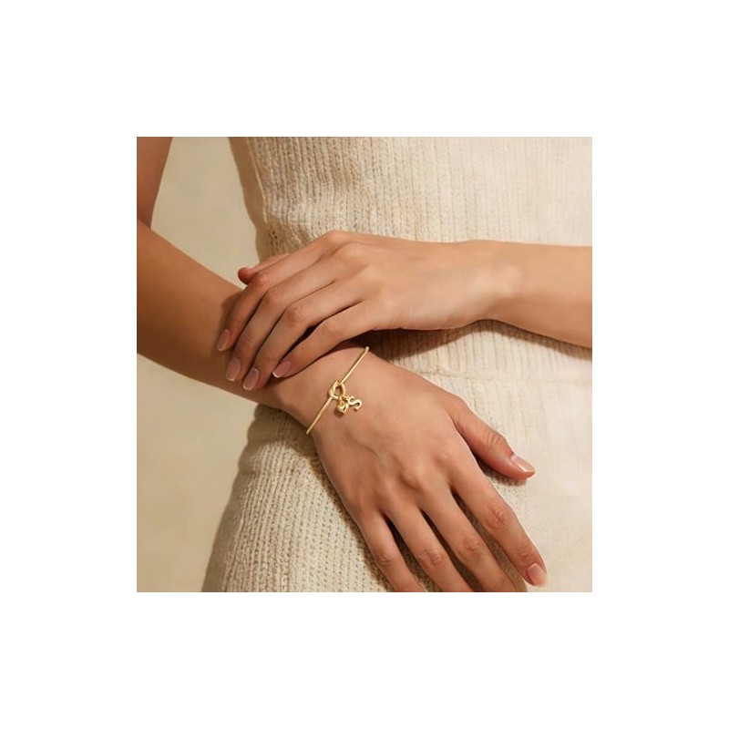 M MOOHAM - Pulseras con inicial de nudo para mujeres