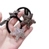 Xiwstar 2Pcs Elasic Rhinestone Starfish Hair Scrunchies Fashion Crystal Hair