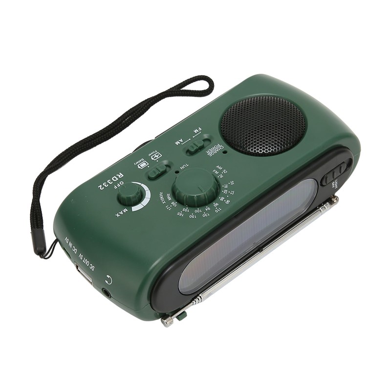 Solar Hand Crank Radio Multifunction Rechargeable Emergency Radio with Flashlight