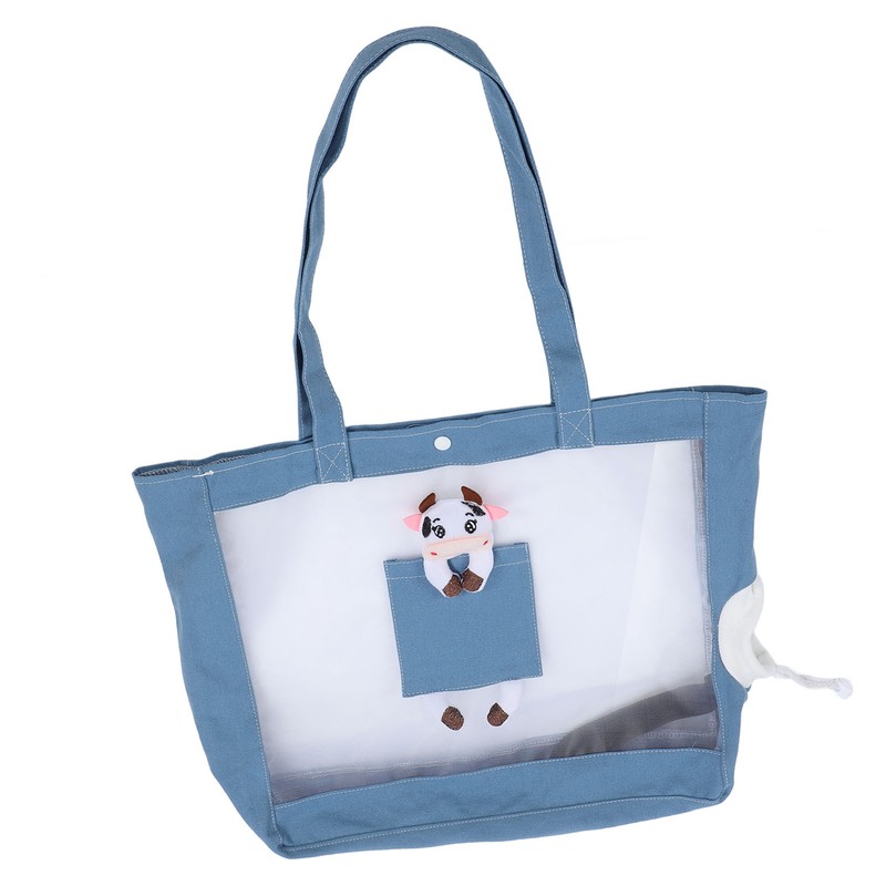 Cat Carrier Handbag Breathable Mesh Canvas Sturdy Soft Comfortable Traveling