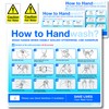 5pcs Wash Hands Sign & Caution Hot Water Stickers