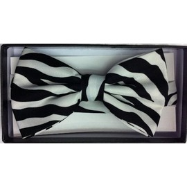Classy Men's Zebra Bowtie Set with Box