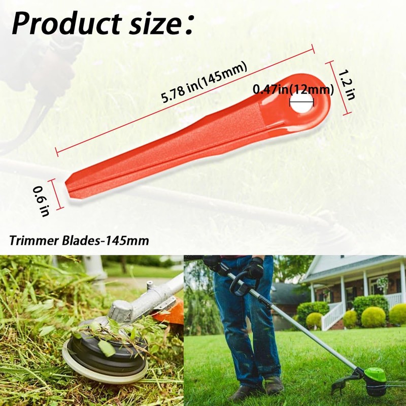 Ciuouient 12 Pack Plastic Replacement Blades Compatible with STIHL PolyCut