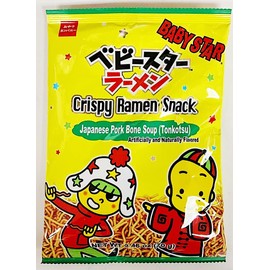Crispy Ramen Snack,Japanese Pork Bone Soup(Tonkotsu),Artificially And Naturally Flavored,2.46 Oz,3 Pack