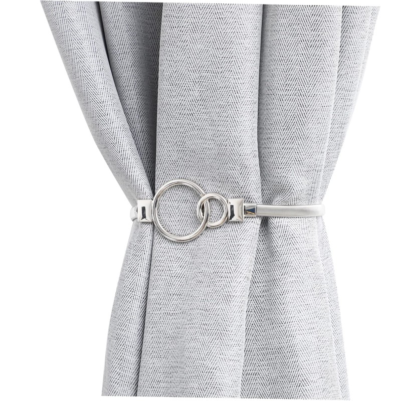 ULTECHNOVO Curtain Tiebacks Simple Design for White Curtains No Drill