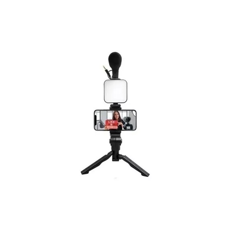 Fussion Kit Economíco Youtuber Vlogger (tripie, Microfono Y Luz Led)