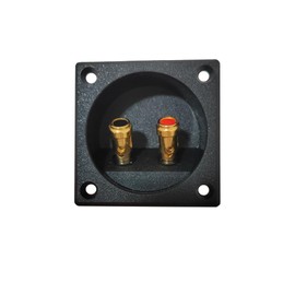 XYRSTOLR 4Pcs 2-Way Speaker Box Terminal Cup with Banana Plugs Binding Post Subwoofer Box Speaker Terminal for DIY Home Car Stereo Speaker & Subwoofer