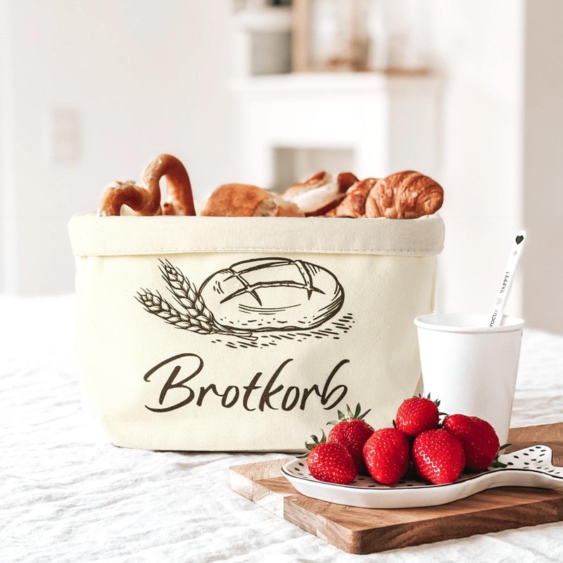 MEJOSER Bread Basket Fabric Modern Housewarming Gifts Home Bread Basket
