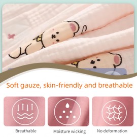 Yodilala Women's bedridden Patient Clothing,Disability Clothing, full-open nursing clothes,Post-Operative Recovery Sleepwear,Fracture Care,Home(Bear,XXL)