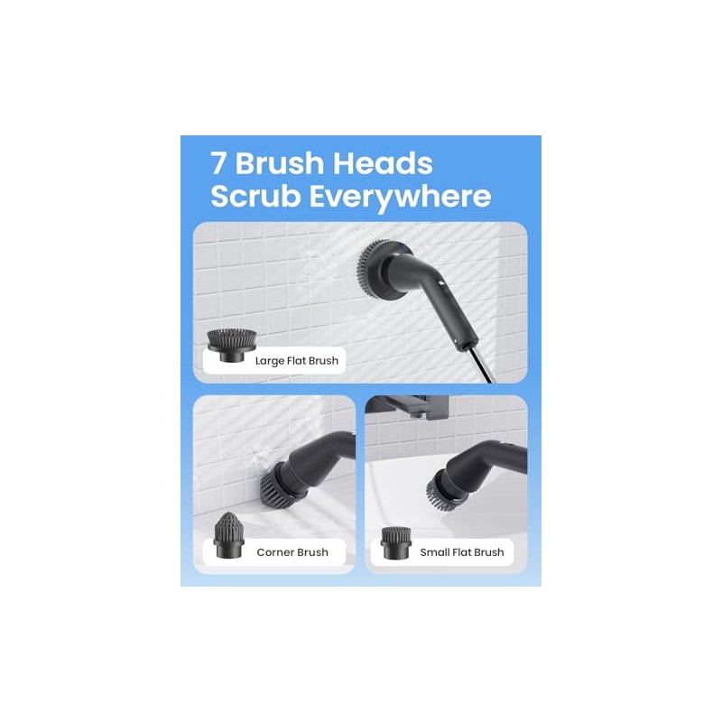 Leebein YMG-825 Replacement Brush Heads, 8pcs Extra Brush Accessories Kit