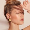 Aretes De Nudo Oro 18k Pendientes Gruesos Joyeria Para Mujer