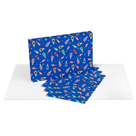 American Greetings Wrapping Paper Sheets with Gridlines, Tin Cans (12 Sheets, 30 in. x 20 in.)