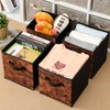 Stero Fabric Storage Cubes, 3 Pack Foldable Storage Bins with