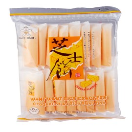 Want Want Rice Crackers, Cheese Flavor, 3.8 Ounce