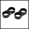 Hihaha 4pcs Black AN12 24mm Car Hose Separator Clamp Adapter