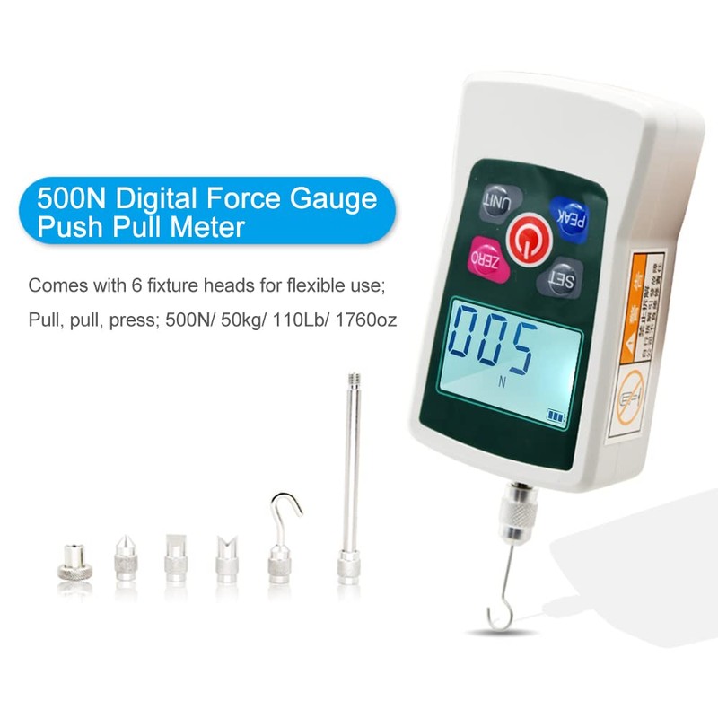 VISLONE Digital Force Gauge 500N/ 50kg/ 110Lb/ 1760oz Portable Push