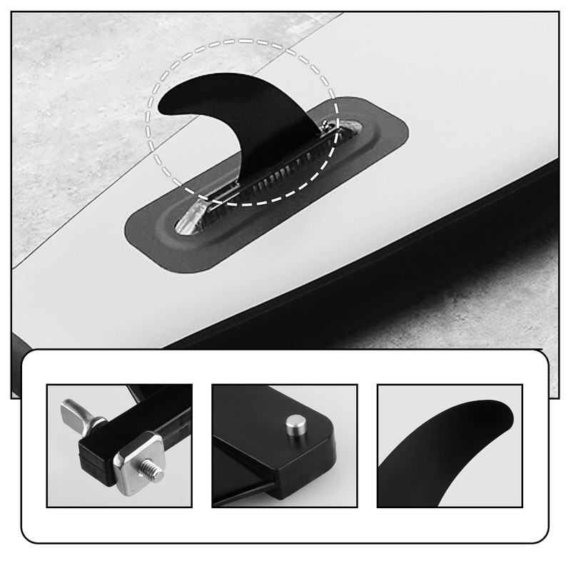 Hugfads Surfboard fin water separator, for surfboards, longboards and paddleboards,
