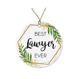 Lawyer Christmas Ornament - Christmas Ornament Gift for Lawyer - World's Best Lawyer - Best Lawyer Ever - Lawyer Gifts Printed on Both Sides
