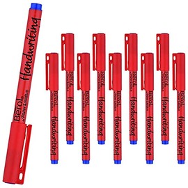 Newell Brands Berol Handwriting Pens, Non-Fading Blue Ink, Medium Nib, Washable - Loose in Plain Packaging, 10 Count (Pack of 1)