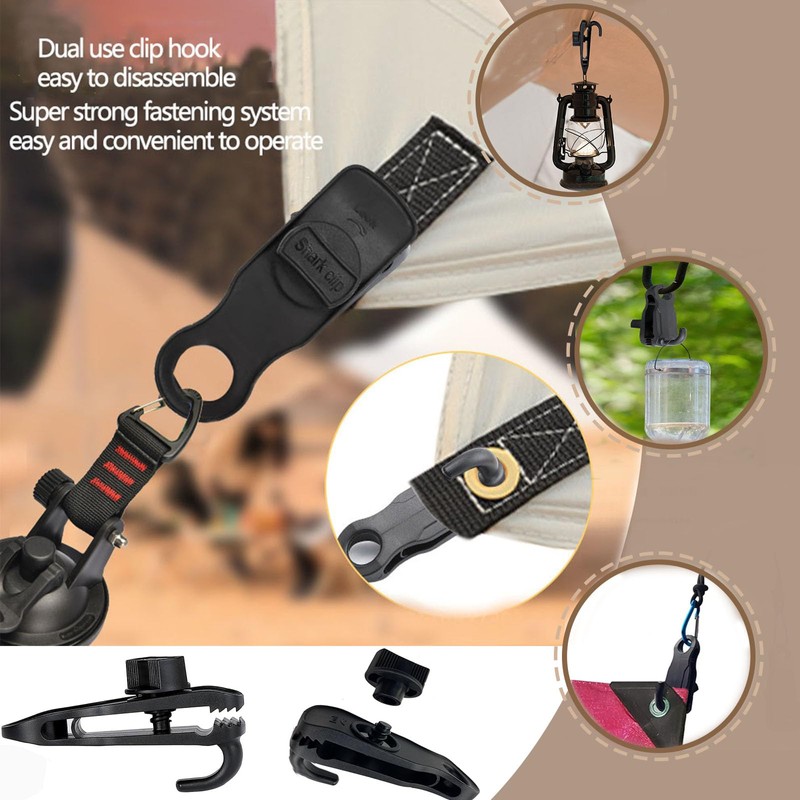 Heavy Duty Suction Cups Anchor with Hooks, Suction Cup Camping
