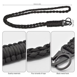 PAITOK Heavy Duty Paracord Lanyard for for Men Women,Keychain Lanyard Braided Colorful Neck Lanyard for Keys ID Card Badge Holder Phone Camera Outdoor Activities