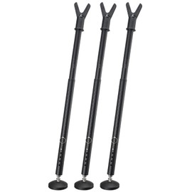 CALCHELE Sliding Door Security Bar 3 Pack, 20.5-51.8 Inch Adjustable Door Stoppers Security Sliding Glass Door Security Bar, Heavy Duty Window/Patio Door Security Bars Black