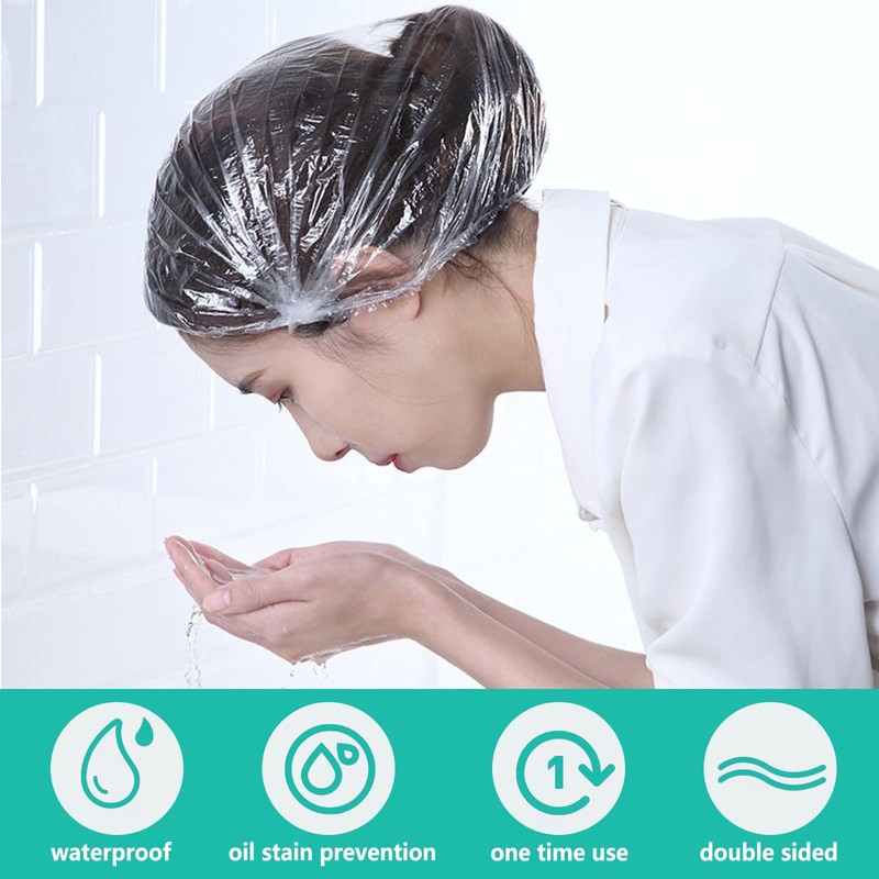 100 x Disposable Shower Caps Earphones Individually Wrapped