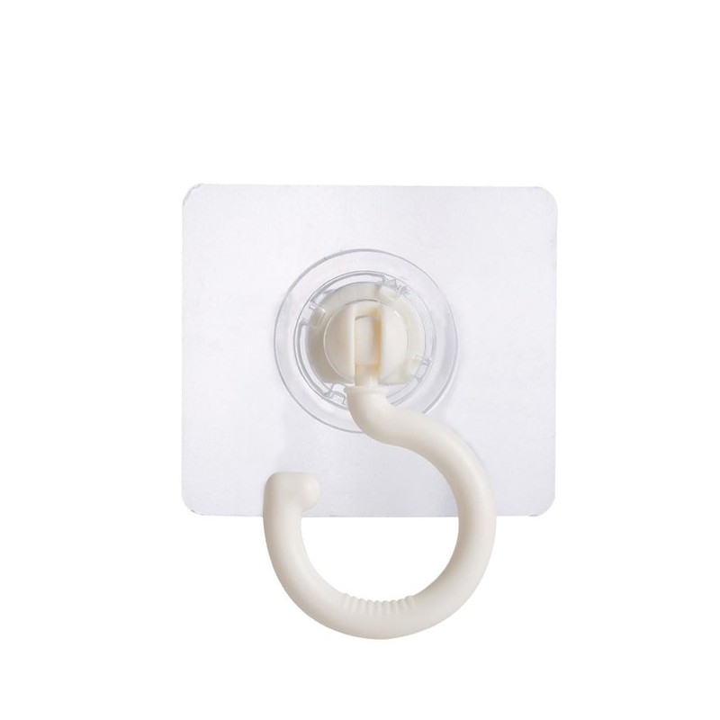 X-SHIYUN 4 Pack Traceless Wall Adhesive Hook，Rotate 360°Ceiling Adhesive Hook，Towel