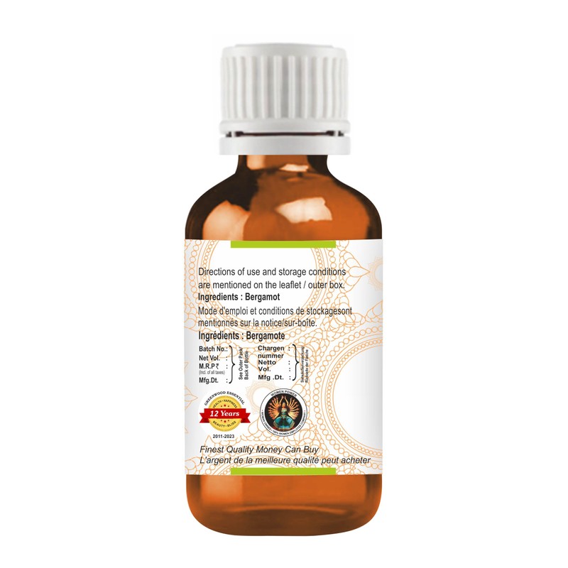 Greenwood Pure Mountain Essential Oil (Citrus Berggamia) 100% Natural, Therapeutically