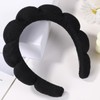Black Sponge Spa Headband, 1Pcs Soft Clouds Beauty Hairband Terry