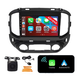 [4G 64G] Android Car Stereo FM Radio Carplay Android Auto 9" Touchscreen Headunit Media Player with Backup Camera for Chevroletr Colorado 2015 2016 2017 GMC Canyon