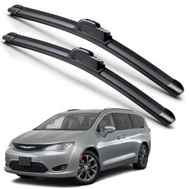 EZ Motoring For 2017-2024 Chrysler Pacifica Windshield Wiper Blades J-HOOK Hybrid Silicone