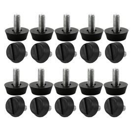 sourcingmap M6 x 13 x 20mm Furniture Glide Leveling Feet Adjustable Leveler Floor Protector for Chair Sofa Leg 20 Pack