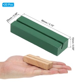 PATIKIL Wood Place Card Holder, 5Pcs Tischnummernhalter Tischnummernhalter Namenskartenständer für Foto-Menü-Anzeige Hochzeitszeremonie Geburtstagsfeier Dekorationen, Grün