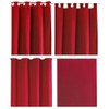 Ellen decorative curtains, universal straps, tab-top curtain