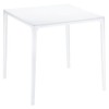 Compamia Mango 28" Square Patio Dining Table in White, Commercial