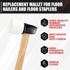 C&T White Rubber Flooring Mallet with Replaceable Head,Non-Marring Head, Wood