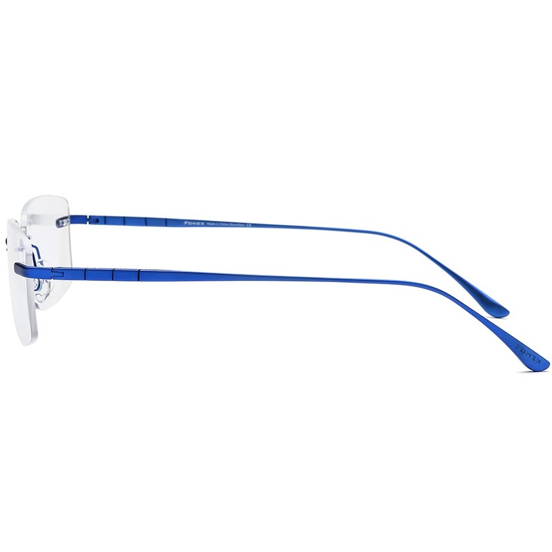 FONEX Titanium Glasses Frame for Men,Square Eyewear Full Optical Eyeglasses