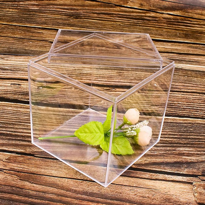 Operitacx 10pcs Small Acrylic Boxes with Lids Clear Acrylic Plastic