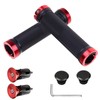 HAPPOW 2Pcs Bike Handlebar Grips,Non-Slip Rubber MTB Grips with Aluminum