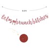 Let's Brunch es Banner Hanging Rose Gold Garland for Bachelorette/Engagement