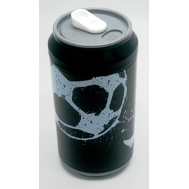 Pro Cool Gear Double-Wall Novelty Can Shaped Drinking Bottle with Leakproof, Slide-Close Opening for Drinks, Juice & Water, 350ml, Black