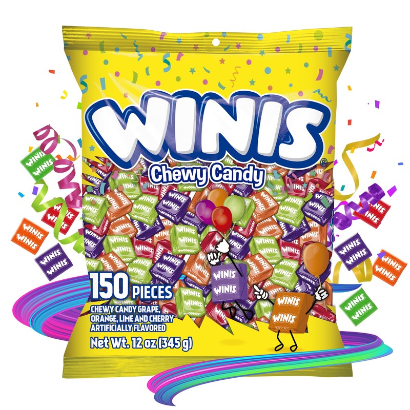 Winis Chewy Candy Original Variety Bag - Taffy Candies 150