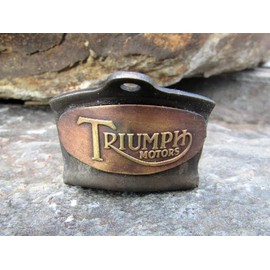 Vintage Style Die Cast Metal Wall Mounted Triumph Motors Bottle Opener w/Screws